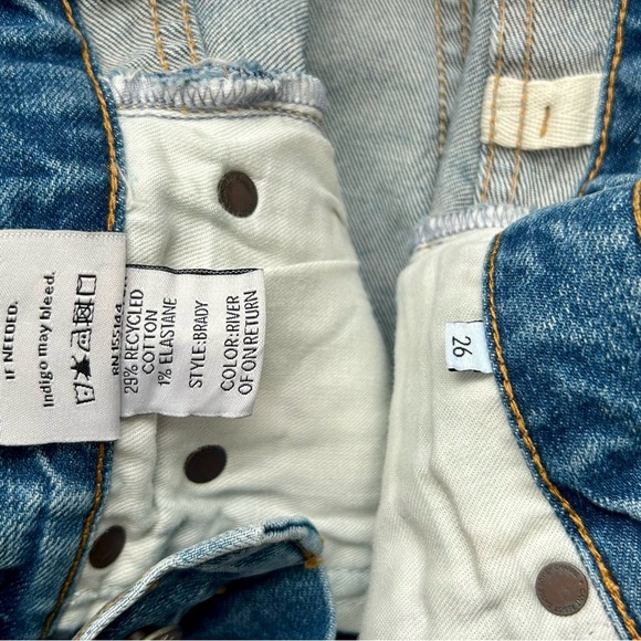 Anthropologie Boyish Brady High Rise Crop Flare Jeans Light River Wash 26 NWT - Picture 11 of 16